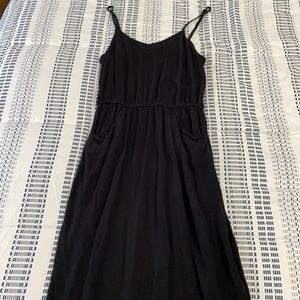 black midi dress